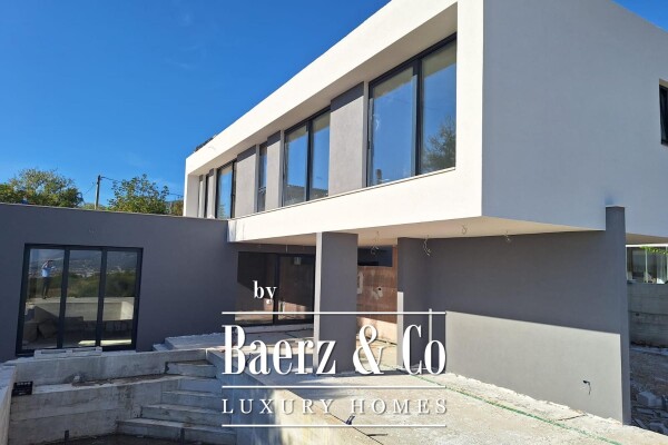 photo 16 Kaštel Novi, modern villa under construction with pool and sea view.