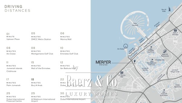 Floor Plan 2 - 3-Bedroom Apartment in Uptown Dubai Mercer House