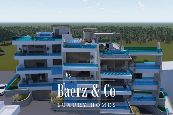 photo 1 Grebaštica, luxury apartment, 1st floor, with a pool and a sea view, first row to the sea, 114,76 m²