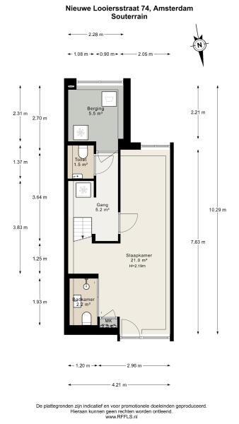 Floor Plan 1 - Nieuwe Looiersstraat 74