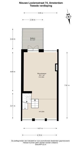 Floor Plan 4 - Nieuwe Looiersstraat 74