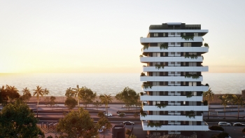 Corner City Residence with Dual Terraces and Open Urban Views